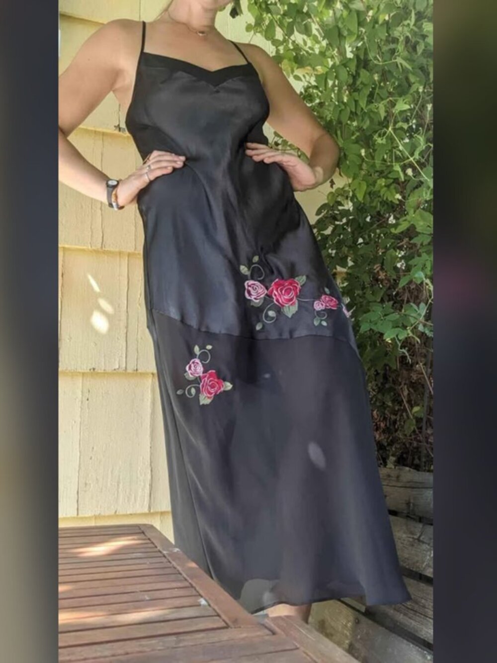 Long silk dress